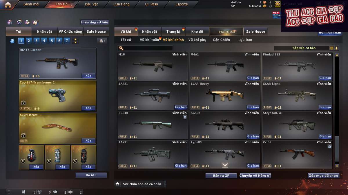 shop acc cf uy tin gia re